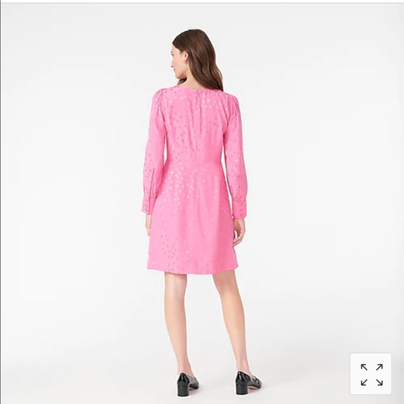 Lk NEW JCREW spring shift Mother's Day spring dress pink w/dots size 6 tall - Picture 6 of 8